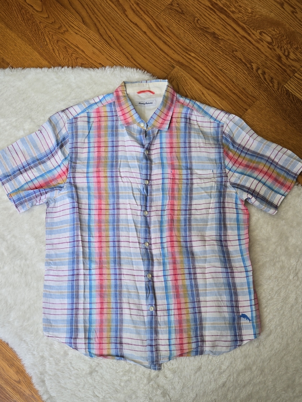 Tommy Bahama 100% Linen Shirt, Mens Large